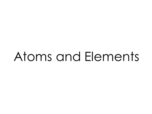 AQA C1: Atomic structure and periodic table Sept 2016