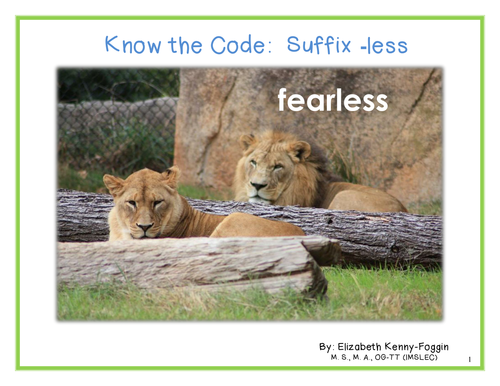 Know the Code: Suffix -less