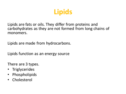 New Spec - OCR AS Level - Biological Molecules