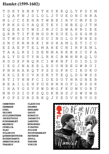 William Shakespeare Word Search Pack