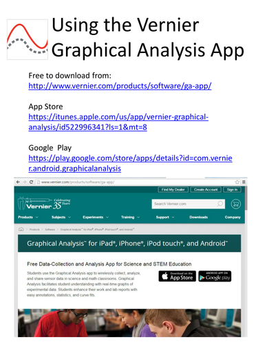 Using the Vernier Graphical Analysis App (Quick Guide Part 1)