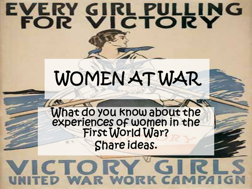 Women and their role during The First World War