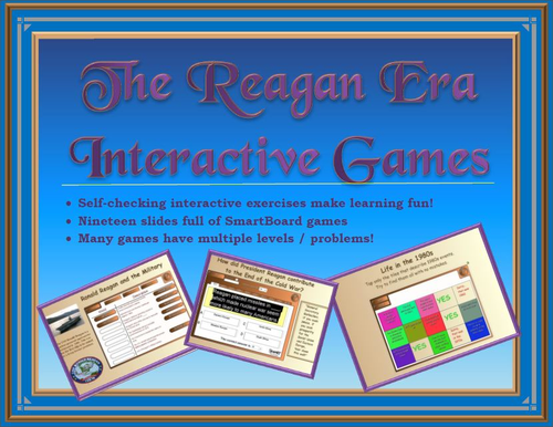 SMART BOARD History Games-Reagan Era / 1980's Jumbo 19 Games