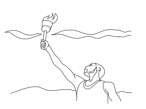 Olympic Games Themed Coloring Sheet