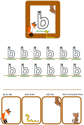 Gruffalo RWI Letter & sounds  bundle Phonics Handwriting Games