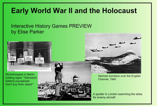 SMART BOARD History Games -- Early WWII and the Holocaust