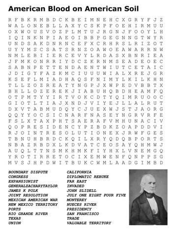 American Blood On American Soil Word Search Teaching Resources