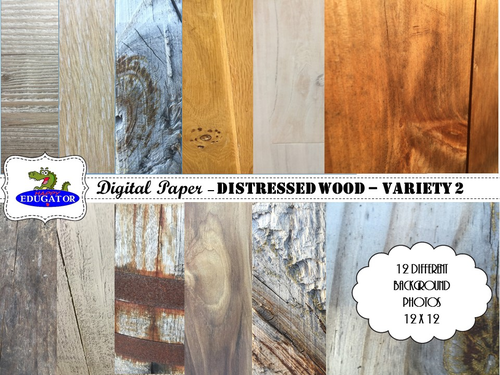 Distressed Wood - Rustic Wood Backgrounds for Shabby Chic - Variety 2