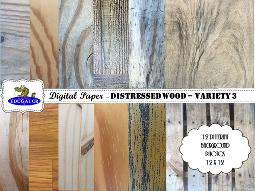 Distressed Wood - Rustic Wood Backgrounds for Shabby Chic - Variety 3