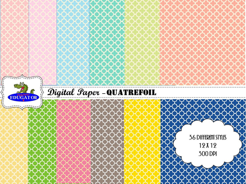 Quatrefoil Digital Paper