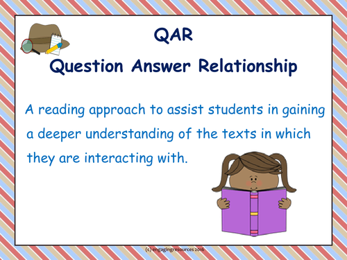 Introduction to Question-Answer Relationship for STAFF – Whole School Reading Strategy