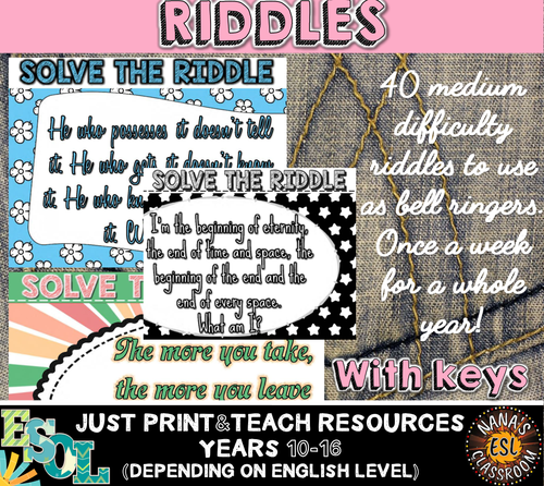 BELL RINGERS: RIDDLE OF THE DAY (40 challenging riddles for teens)