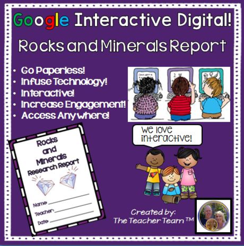 Google Drive Rocks and Minerals Report for Google Classroom