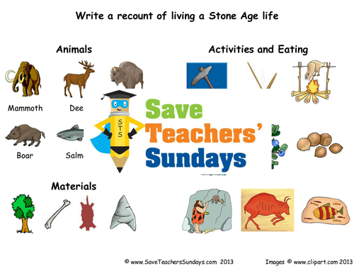 Write A Recount Of Life In The Stone Age KS2 Lesson Plan and Worksheet