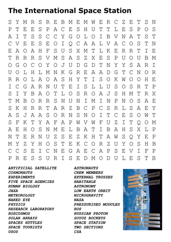 Space Station Word Search