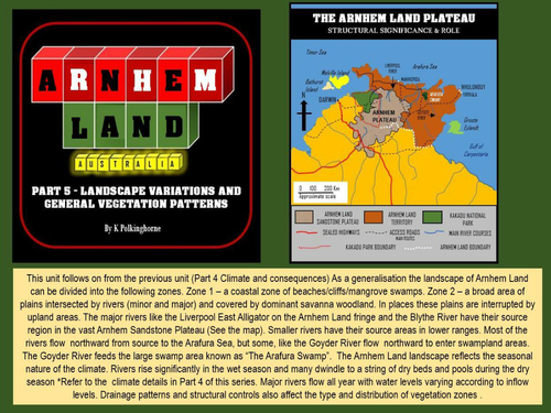 PART 5 ARNHEM LAND - VARIATIONS IN LANDSCAPE AND NATURAL VEGETATION