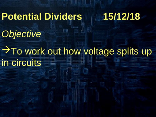 Potential Divider for A-level Physics