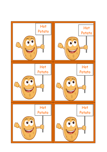 Hot Potato games 9  in total Reception letters & sounds phase 2 /beginning 3 plus tricky words EYFS