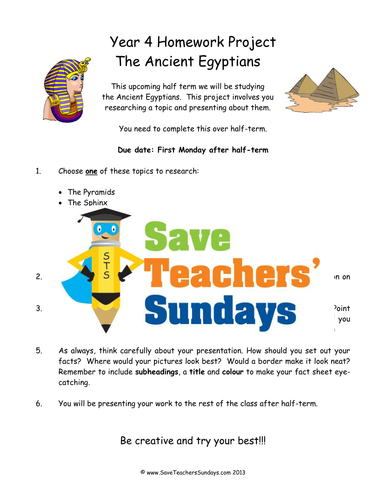 ancient egypt homework ks2