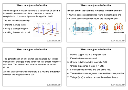 Electromagnetic Induction A-Level Physics Flashcards V1.0 (29 Cards)
