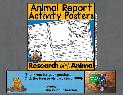 Animal Research Poster Activity | Teaching Resources