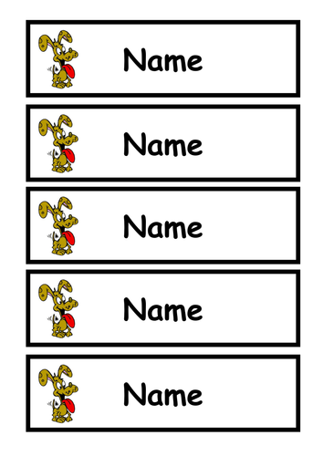 Blank Classroom Tray Labels - Clipart Pack