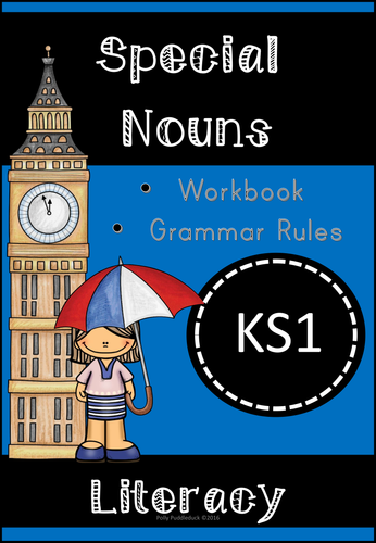 Special Nouns Workbook and Rules Display Cards (KS1)