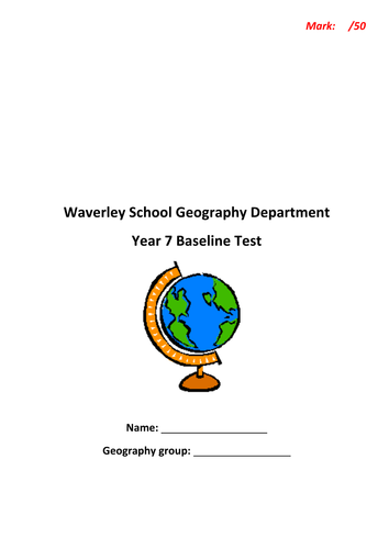 Y7 baseline test for Geography