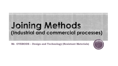 Joining Methods (Industrial and commercial processes)