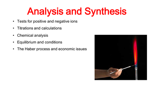 Analysis and Synthesis GCSE Chemistry