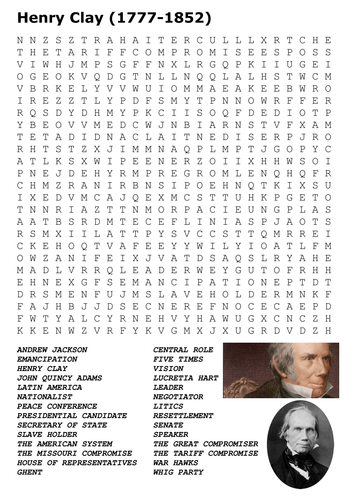Henry Clay Word Search