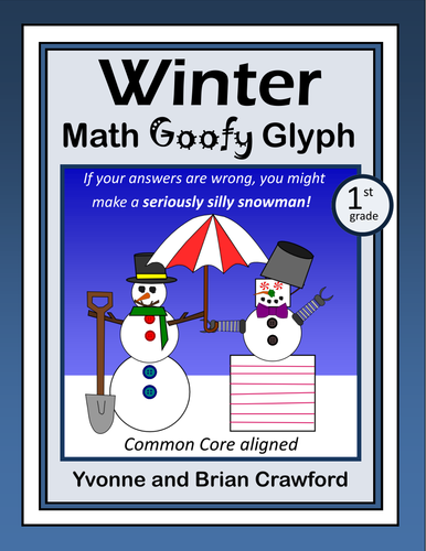 Winter Math Goofy Glyph (1st Grade Common Core)