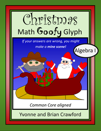 Christmas Math Goofy Glyph (Algebra)