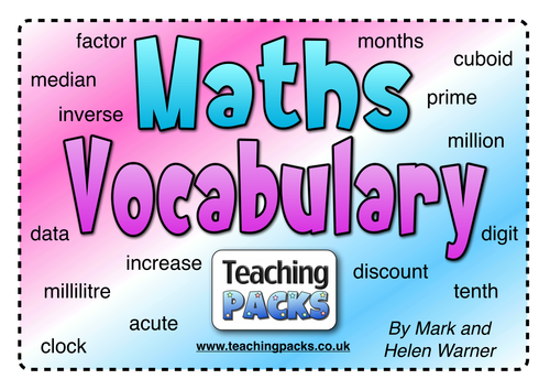 Maths Vocabulary Book