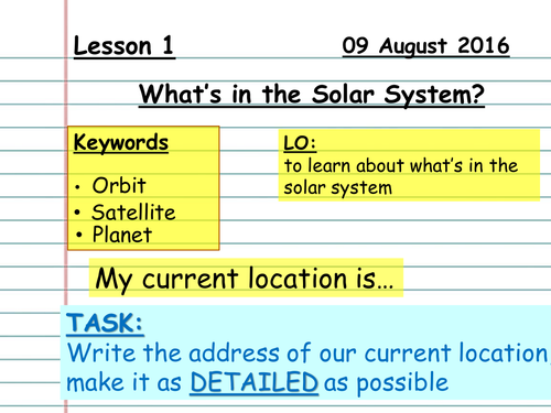 Year 8 Space UNIT Resources