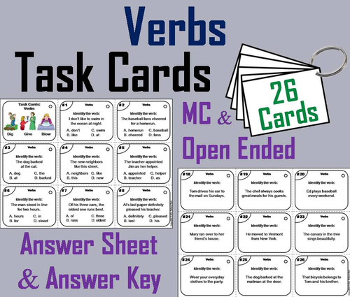 Verbs Task Cards