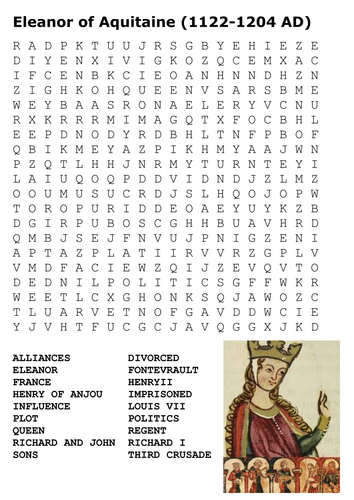 Eleanor of Aquitaine Word Search