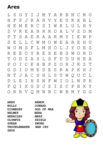 Ares Word Search