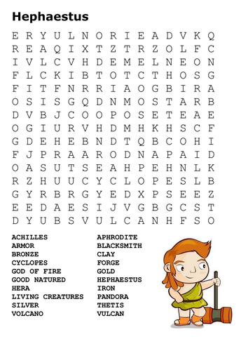 Hephaestus Word Search