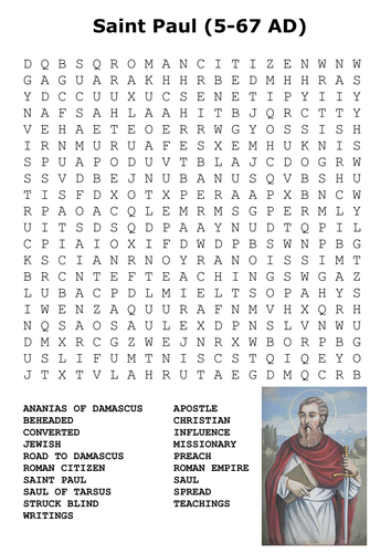 Saint Paul Word Search