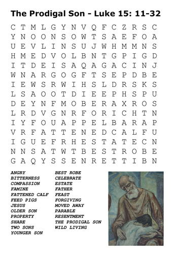 The Prodigal Son Word Search