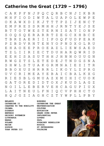 Catherine the Great Word Search