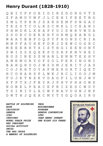 Henry Durant Word Search
