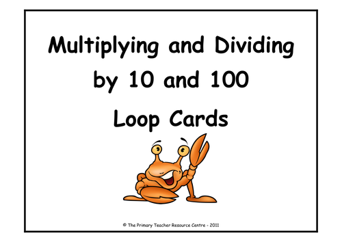 Multiplying & Dividing by 10 and 100 Loop Cards