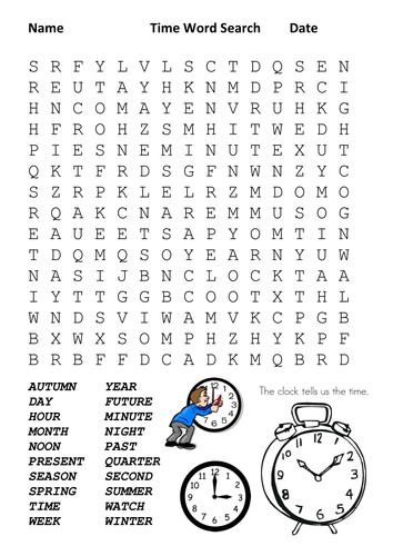 Time Word Search