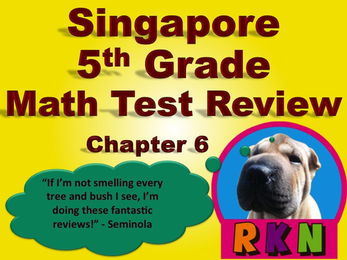 Singapore 5th Grade Chapter 6 Math Test Review (10 pages)