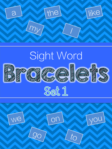 Sight Word Bracelets Set 1