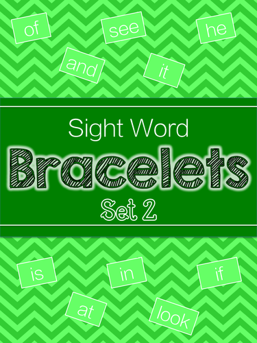 Sight Word Bracelets Set 2