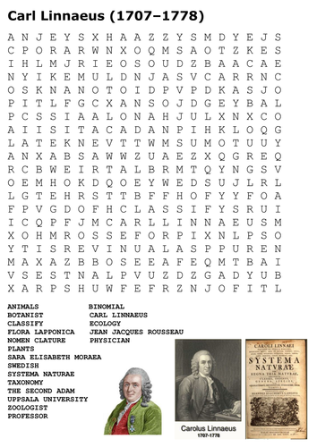 Carl Linnaeus  Word Search