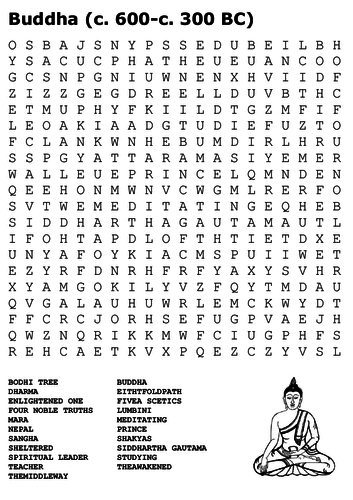 Buddha Word Search